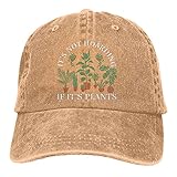 Leumius Baseballkappe mit Aufschrift 'It's Not Hoarding If It's Plants Adjustable Hats for Men Women Vintage Baseball Cap Travel Racing Motor Hat, natur, O