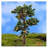 liuchenmaoyi Spielzeug für den Blumengartenbau 10 stücke Mini Baum Garten Ornament Miniatur Harz Baum Figur Handwerk Pflanze Topf Fairy Garten Decor Fairy Gartenbedarf Diorama (Color : Orange)