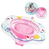 Baby Schwimmring Aufblasbare Schwimmhilfe mit Schwimmsitz aus PVC für Kleinkind 6 Monaten bis 3 Jahren Rosa, Baby Schwimmring Pool Schwimmen Float für Kinder Planschbecken (Pflege Unter Erwachsene)