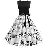 Damen Cocktailkleid Partykleid Blumendruck Rockabilly Schwingen Faltenrock Swing Kleider Elegante Abendkleider Ballkleid Abschlussk