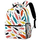 Lässiger Rucksack für Jugend Bunte Fische Kinderrucksack für Vorschule Kindergarten Grundschule 29.4x20x40