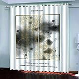 BKTTDS 3D Druck Geometrischer Druck In Gold Muster Verdunklungsvorhänge Kinderzimmer Junge Mädchen Blickdichte Vorhänge 160X200cm(HxB) 2Er Set Gardinen Mit Ösen Wohnzimmer Modern Fensterdek