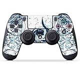 DeinDesign Skin kompatibel mit Sony Playstation 4 PS4 Controller Folie Sticker Totenkopf Tattoo Flüg