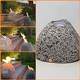 Fireplace Ethanol-Feuerstein Granit vom Kunsthandwerker-Steinmetz (Hellgrau)