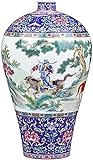 Vase Dekoration Kunstvasen Blume Große Emaille Keramik Boden-to-Decke Dekorative Wohnzimmer Chinesische Gemälde Ornamente JXLBB (Color : B)