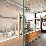 Möbelgriffe Schrankgriffe Türknauf Glasschiebetürgriff für Café mit Meerblick, Badezimmer Dusche tür Schranktüren Ziehen, Langlebiger Massiver Holztorgriff ( Color : Style 2 , Size : 80 cm/31.5 in )