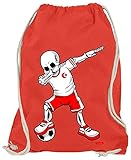 HARIZ Turnbeutel Fussball Dab Skelett Tunesien Land Trikot Inkl. Geschenk Karte Rot One S