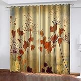 YINHAGT Gardine Verdunklungsgardine 2 Stück Verdunkelungsvorhänge mit Ösen Vorhänge für Schlafzimmer Wohnzimmer 140x160cm（W×H） B