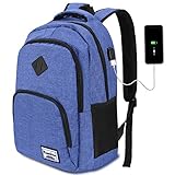 YAMTION 15.6 Zoll Laptop Rucksack Schulrucksack Jungen Teenager Arbeit Rucksack (Z6-Blau, 15.6 Zoll)