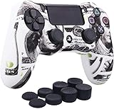 YoRHa Wasser Transfer Druck Tarnung Silikon Hülle Abdeckungs Haut Kasten für Sony PS4/slim/Pro Controller x 1 (US Dollar) Mit Pro aufsätze Thumb Grips x 8