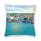 Aruba Oranjestad Pillow Case Decorative Cushion Cover Pillowcase Sofa Chair Bed Car Living Room Bedroom Office 18'x 18' KXR-235