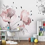 IWJAI 3d tapeten Rosa Pflanze Blume 3D Foto Wallpaper Aufkleber Wandtattoo Wandaufkleber Wanddekorationen Wohnzimmer Poster Wandb