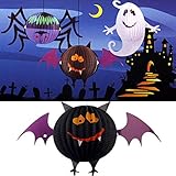YuYLin Queber LED Halloween Bat Laternen Papierlampe Haus Garten Dekorationen M