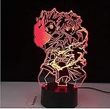 Illusion 3D Hunter X Anime LED Nachtlicht Killua Zoldyck Figur Nachtlicht Farbe ändern USB Batterie Tischlampe Geschenk