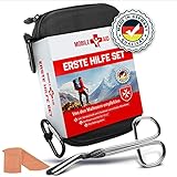 Mobile Aid Erste Hilfe Set Outdoor - Nach DIN 13167 & aus Deutschland - 30tlg. First Aid Kit + Notfallbeatmungshilfe & Hydrogelverband - Sport & R