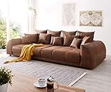 DELIFE Bigsofa Violetta Braun 310x135 cm Antik Optik inklusive Kissen Big-S