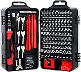 135 in 1 precision mechanics screwdriver set, mini repair tool set, S2 steel precision screwdriver set for phone, PC etc, screwdriver set. (Rot)