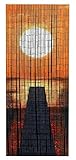WENKO Bambusvorhang Sonnenuntergang, Bambus, 90 x 200 cm, Mehrfarbig