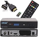 ANKARO DCR 3000 Plus Kabelreceiver mit AAC-LC, PVR Aufnahmefunktion & Timeshift - digitaler TV Receiver für Kabelfernsehen, DVBC digital, 1080p Full HD – HDTV, HDMI, SCART Koaxial USB + HDMI Kab