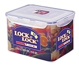 LocknLock PP Classic Vorratsdose mit Gitter, 9 L, 295 x 230 x 185 mm, 100 % luft- und wasserdicht, Cleveres Verschluss-System, Frischhaltedose für Kühlschrank & G