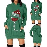 MJGkhiy Weihnachtspullover Damen Große Größen Lauschig Weihnachtsdruck Winter Weihnachtspullover Damen Ugly Shirt Weihnachtspullover Partnerlook