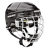 BAUER RE-AKT 100 Helm Combo Bambini, Farbe:schw