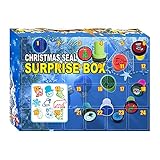 1 Set von Adventskalender, 2021 Weihnachtsferien Countdown Adventskalender, 24 Tage Überraschungen Großpackung, Exquisite Schmuck Geschenkbox- Sensorische Spielzeuggeschenke gut für Kinder und M