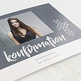 sendmoments Danksagungskarten Konfirmation, Modern Cross, 5er Klappkarten-Set C6, wahlweise Roségoldfolien-Veredelung, personalisiert mit Text & Fotos, optional Design-Umschläg