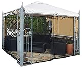 FREILUFTRAUM Kastenförmiges Moskitonetz für Pavillon Terrasse Lodge oder Balkon im Transportbeutel für Reisen (300x300, Schwarz)