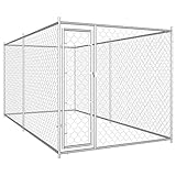 vidaXL Outdoor Hundezwinger 382x192x185 cm Hundehaus Hundehütte Hundekäfig