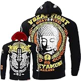 VSZAP Sport Fitness Sweatshirt Herren Langarm MMA Jacke Thai Tiger Boxen Kampf Kampf UFC Marciales, Krav MAGA, BJJ, K1, Karate XXL