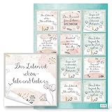 Logbuch-Verlag 12 Sprücheaufkleber pastellfarben rosa weiß mintgrün - Aufkleber mit motivierenden Sprüchen 6 x 6 cm als Geschenkaufkleb