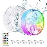 Hot Tub Lights,Waterproof LED Light, Underwater Pool Lights with 11 LED Beads,9 Colors,Kann in Badewannen,Schwimmbädern,Aquarien,Poolparty