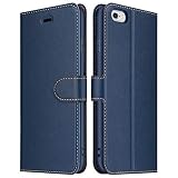 ELESNOW Hülle für iPhone 6 Plus / 6s Plus, Premium Leder Klappbar Wallet Schutzhülle Tasche Handyhülle mit [Magnetisch, Kartenfach, Standfunktion] für Apple iPhone 6 Plus / 6s Plus - 5.5' (Blau)