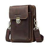 Contacts Crazy Horse Leder Crossbody Handytasche Hüfttasche Geldbörse Wallet Pocket Dunk