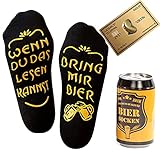 Lucadeau Socken Herren + Flaschenöffner Gold, Geschenke für Herren zum Weihnachten, Geburtstagsgeschenk für Männer, Wenn Du das Lesen Kannst bring mir Socken ( Socken + Kreditkartenöffner Gold)