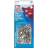 Prym 390363 Nachfüllpackung für 390360 Nähfrei Druckknopf Mini, Messing silberfarbig, 8 mm, M