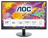 AOC M2470SWH - 24 Zoll FHD Monitor (1920x1080, 60 Hz, VGA, HDMI) schw