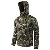 LiGG Herren Softshelljacke Camouflage Jagdjacke Wasserdicht Winddicht Military Funktionsjacke Winter Warm Innenfutter Regenjacke Skijack