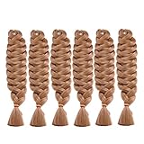 6 Packs Eunice Hair Jumbo Flechten Hair Extensions 41 Inch Brown Colorful Kunsthaar Kanekalon Haar für Heimwerker Crochet Box Zöpfe Braun Color 165g/pcs 100 cm (#27)
