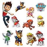 PAW PATROL WAND AUFKLEBER IM 3D LOOK – JUNGEN UND MÄDCHEN SCHLAFZIMMER DESIGN TAPETEN, selbstklebende 3D-Bilder Hunde Cartoons PAW PATROL Wand-Aufkleb