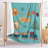 Himlaya 3D Gedruckte Wohndecke Tagesdecke Decke Fleecedecke Polyester Weich Wärme Gemütlich Bettüberwurf Erhältlich Dicke Sofadecke Deckeldecke (Weihnachtskugeln,120x90cm)