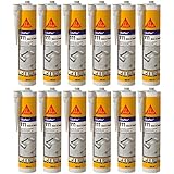 12x Sikaflex 111 Stick & Seal elastischer Kleb- und Dichtstoff 290ml Kartusche (Weiss)