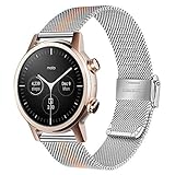 TRUMiRR Ersatz für Moto 360 3rd Gen/Withings Steel HR Sport/Amazfit GTR 42mm/Michael Kors Access Gen 5 Lexington Amband, 20MM Mesh Gewebte Edelstahl Uhrenarmband Quick Release Metall Armb