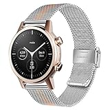 TRUMiRR Ersatz für Moto 360 3rd Gen/Withings Steel HR Sport/Amazfit GTR 42mm/Michael Kors Access Gen 5 Lexington Amband, 20MM Mesh Gewebte Edelstahl Uhrenarmband Quick Release Metall Armb