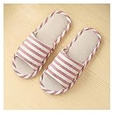 Hausschuhe aus Baumwolle für den Innenbereich, für Damen, bequem, für den Winter, offene Zehenpartie, Sommer, atmungsaktiv, weich, Flip-Flop, warm, b