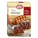 RUF Hefeteig mit Trockenbackhefe, Grundbackmischung für Hefezöpfe, Hefeteig, süßen Pflaumenkuchen, pikanen Pizzateig, Brot und Brötchen, 8er Pack (8x400g)
