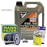 1x Ölwechsel Set - MANN ÖLFILTER + 5 L LIQUI MOLY Top Tec 4200 5W-30