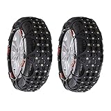 FSDGHSD Auto Schneeketten - Starke dauerhafte ganzen Saison Anti-Skid-Auto, SUV, Reifenketten for Notfälle und Straßentour(2 STCK) (Size : 205-R16)