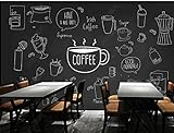 Tapeten Wandbild Fototapete 3D Tafel Trinken Milch Tee Kaffee Hintergrundwand-150Cmx105C